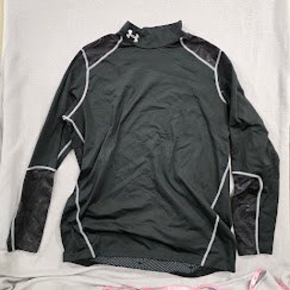 Under Armour ColdGear Infrared Mock Neck Base Layer Mens 2XL Black Compression